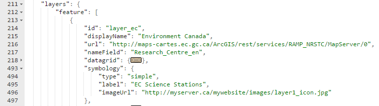 Image of configuration file for simple symbology attributes